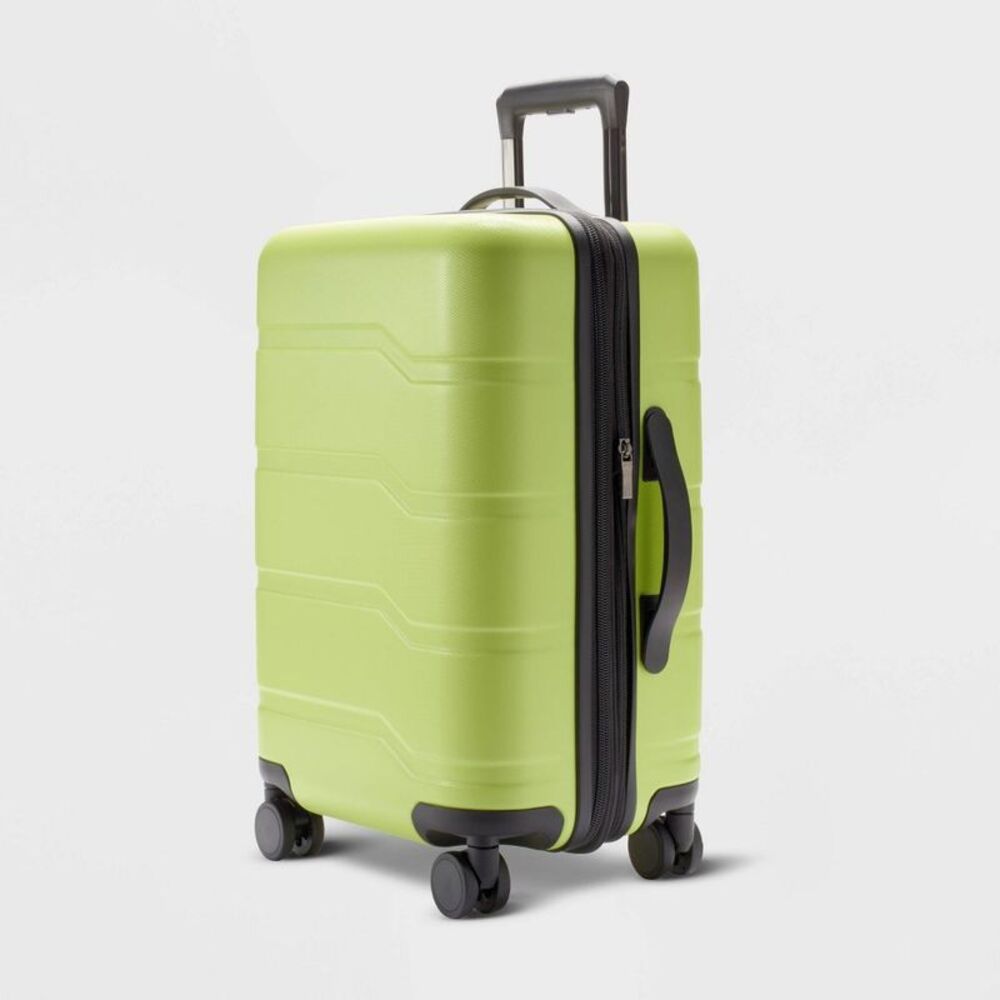 Hardside Carry On Suitcase Lime Green - Open Story️